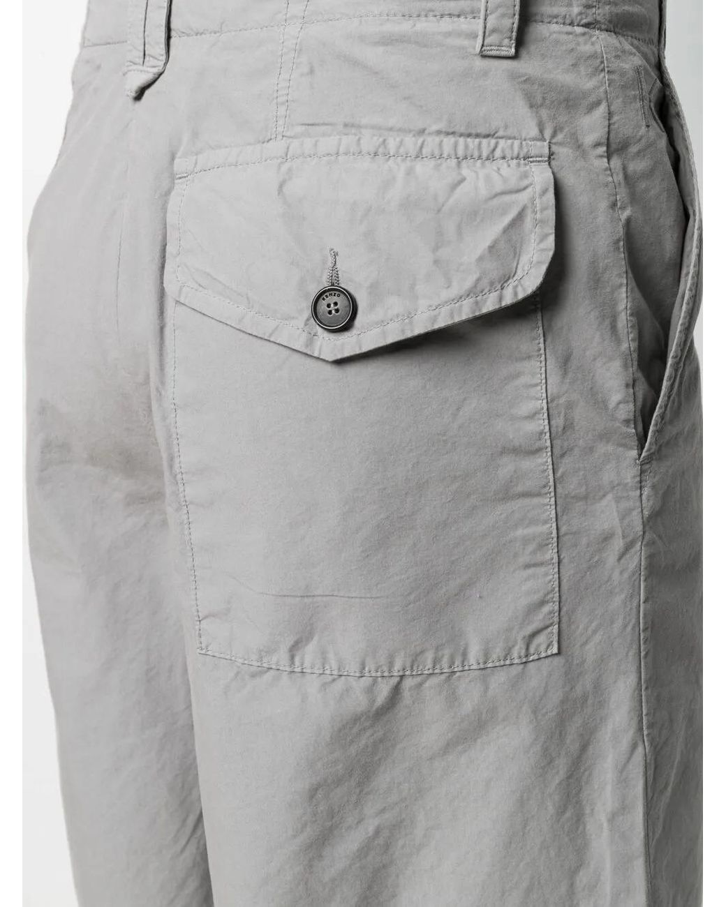 KENZO Gray Bowed To The Knee for men