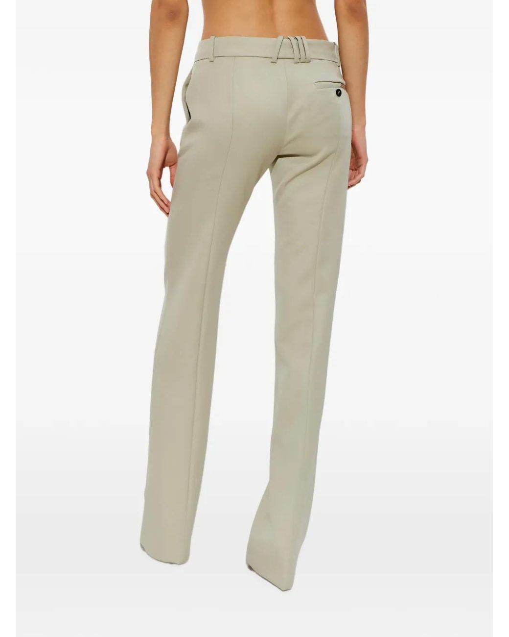 The Attico Natural Pressed-Crease Trousers