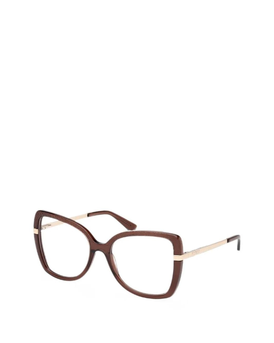 GUESS EYEWEAR Brown Geometric-Frame Glasses
