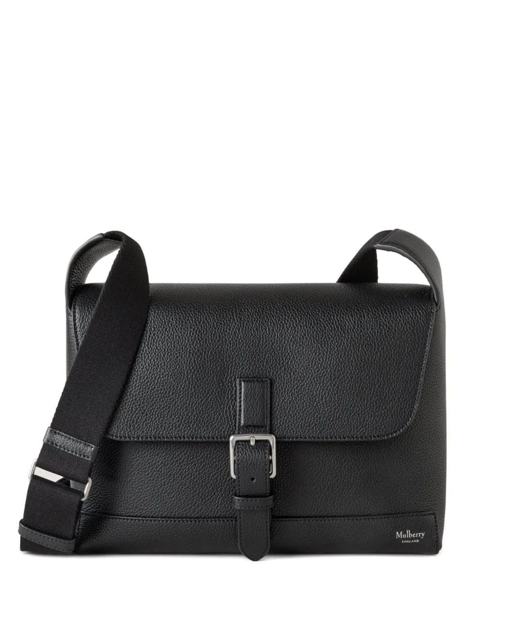 Mulberry Black Small Chiltern Messenger Bag for men