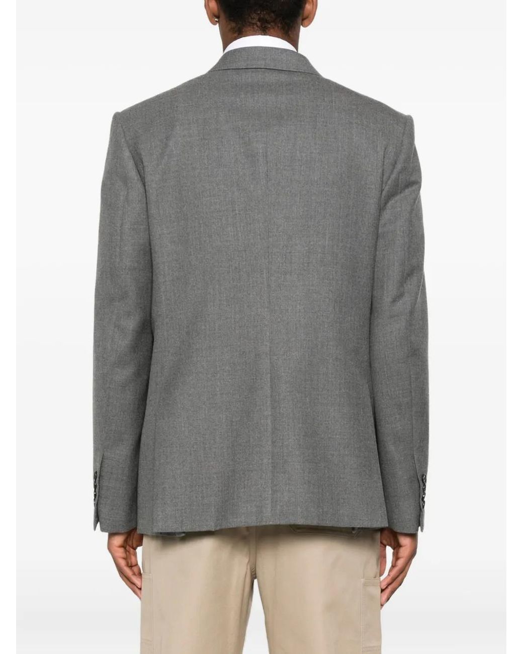 Blazer Con Solapas De Pico Givenchy de hombre de color Gray