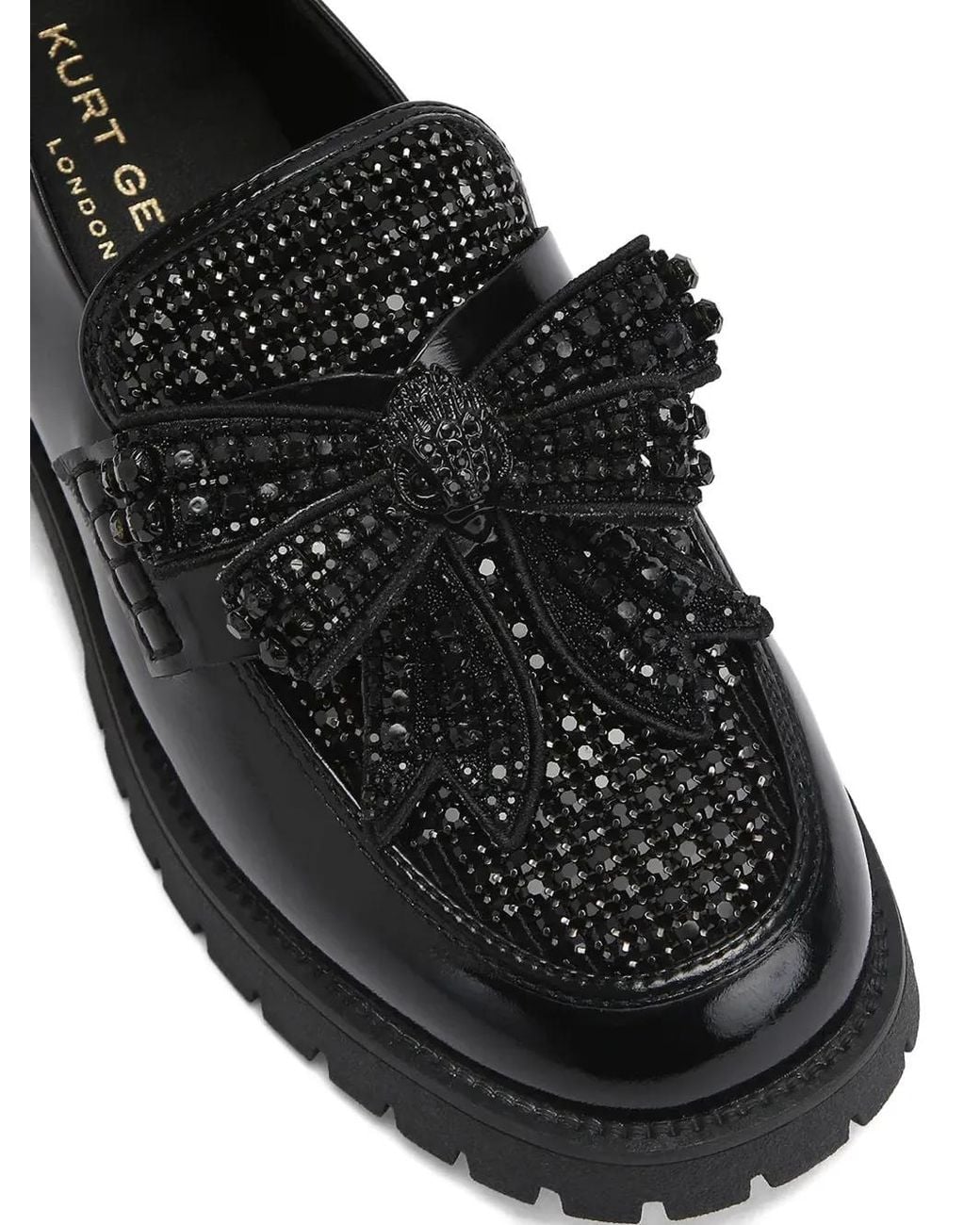 Kurt Geiger Black Embellished Loafers