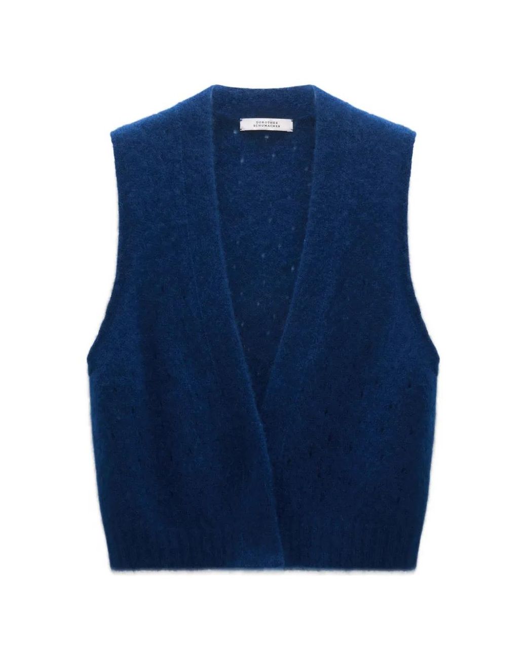 Dorothee Schumacher Blue V-Neck Knitted Vest