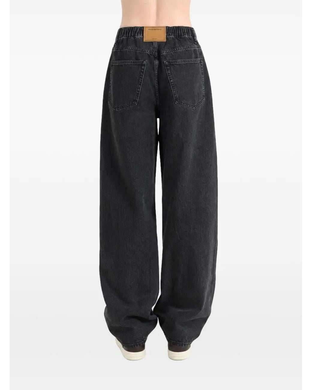 Alexander Wang Blue Elastic-Waistband Baloon Jeans