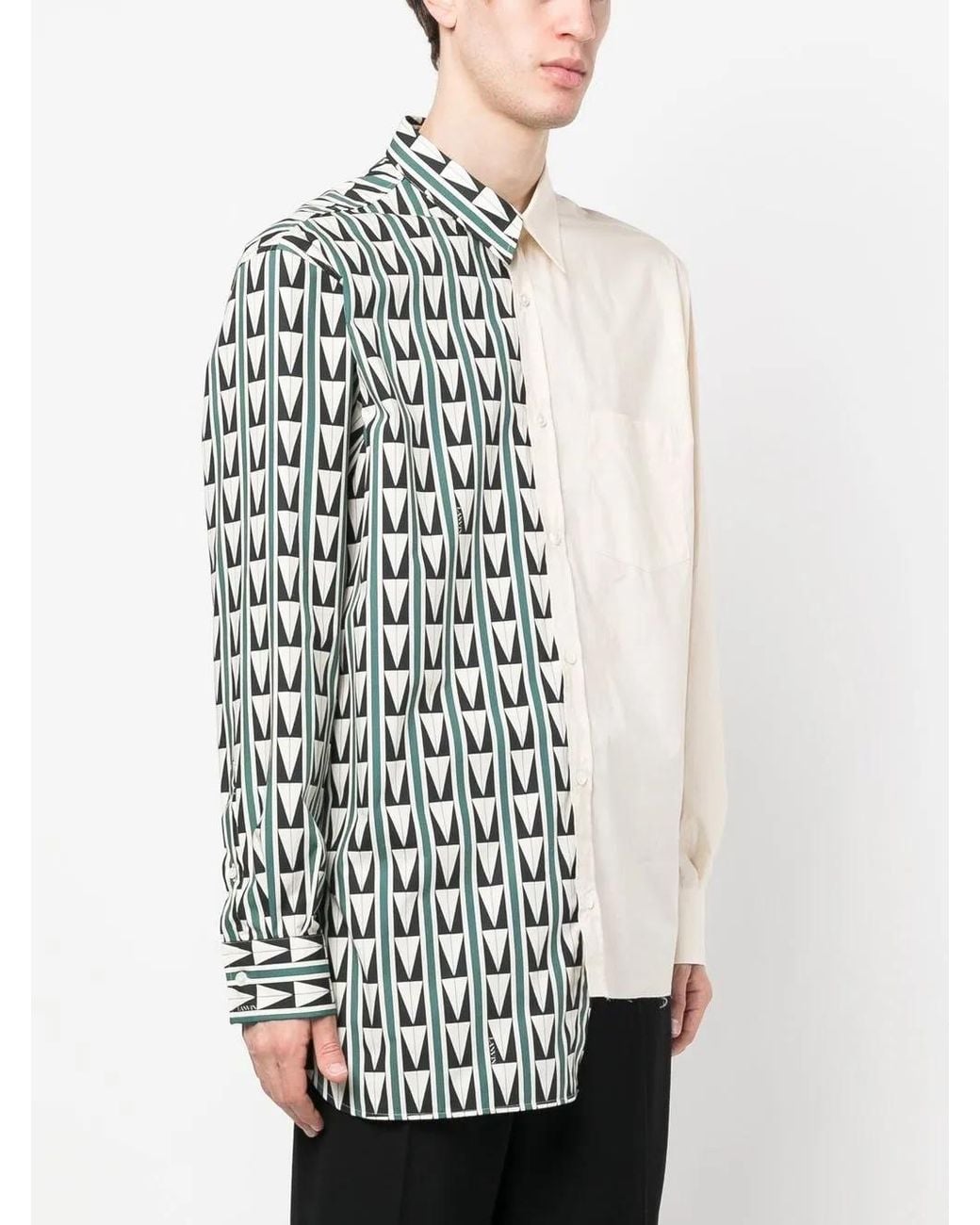 Camisa Con Diseño Patchwork Lanvin de hombre de color White