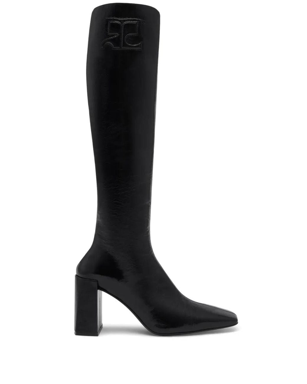 Courreges Black Heritage Naplack 70Mm Leather Boots