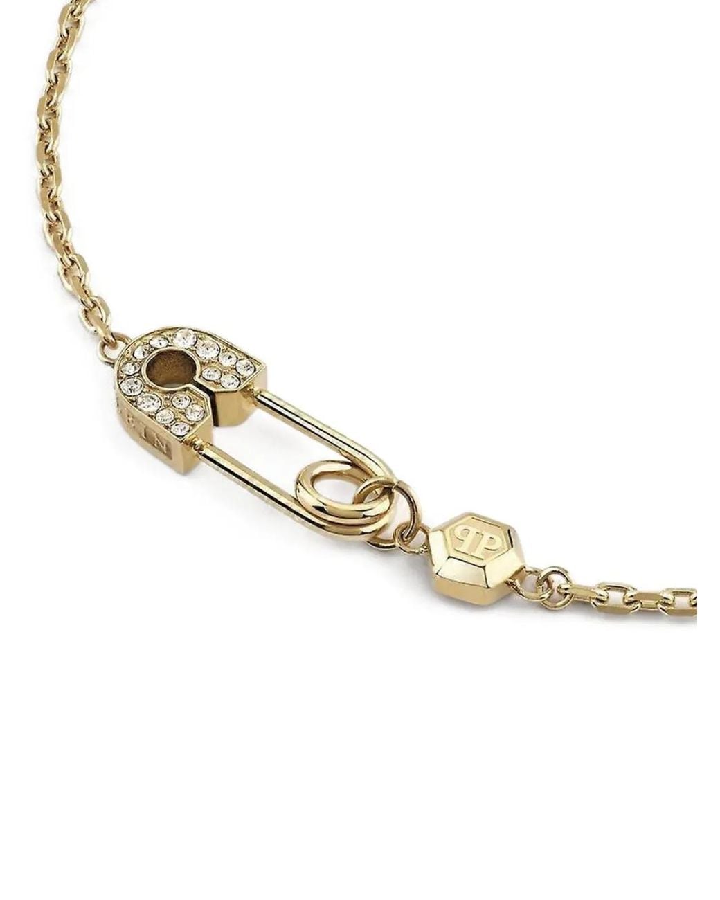 Philipp Plein Metallic Safety Pin Bracelet
