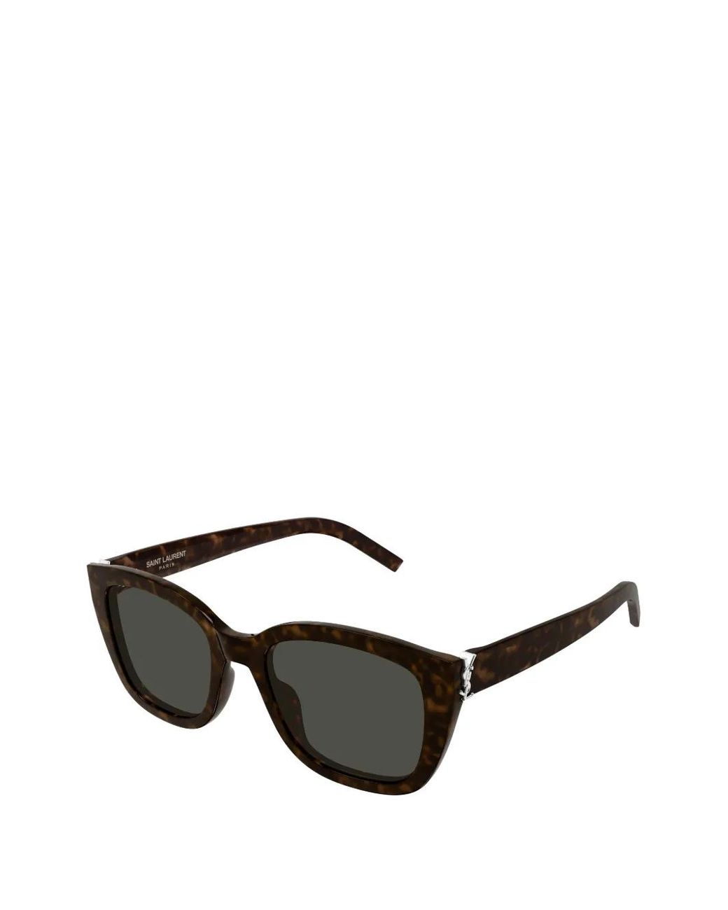 Saint Laurent Black Sl M176 Tortoiseshell-Effect Square-Frame Sunglasses