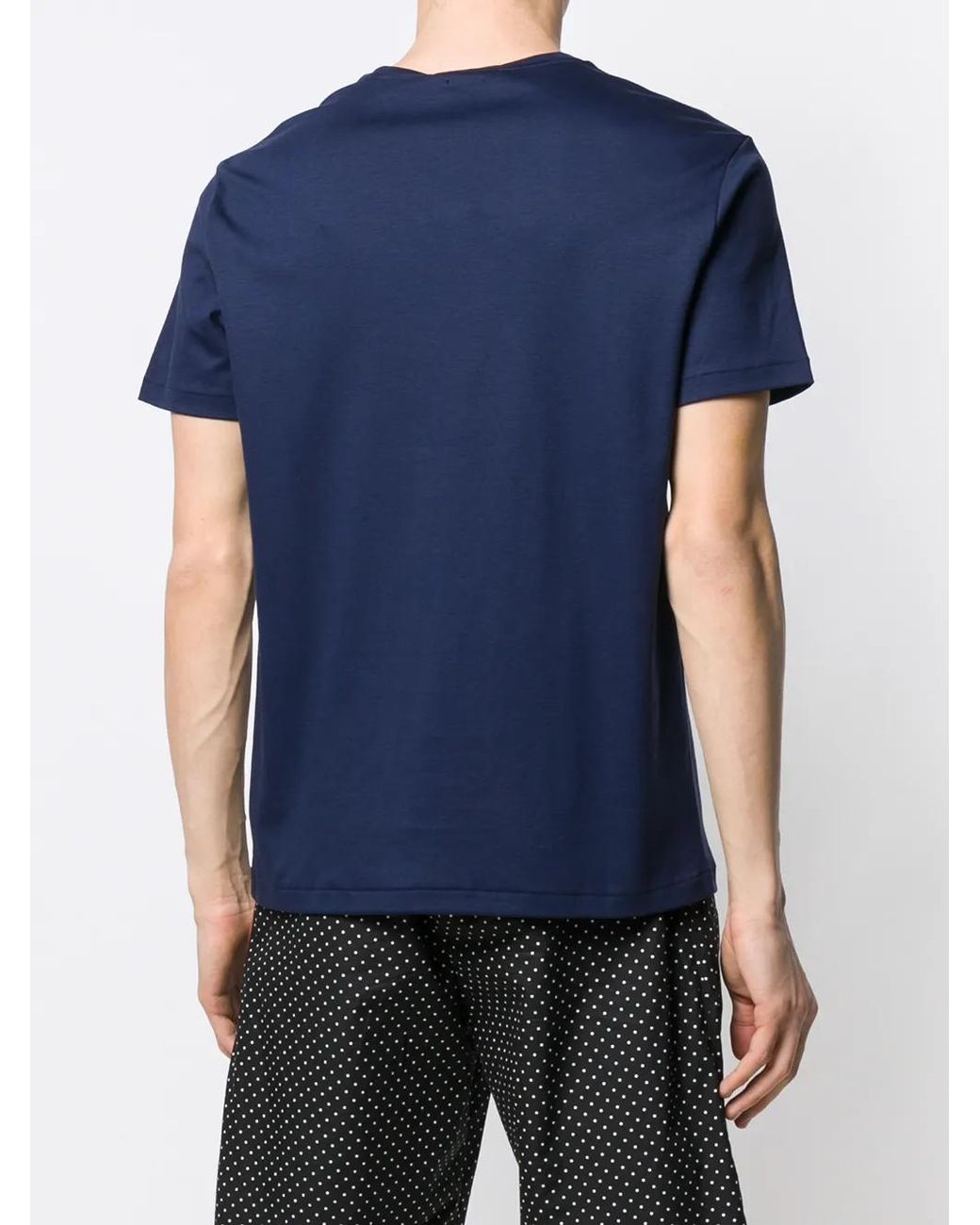 Polo Ralph Lauren Blue Embroidered-Logo T-Shirt for men