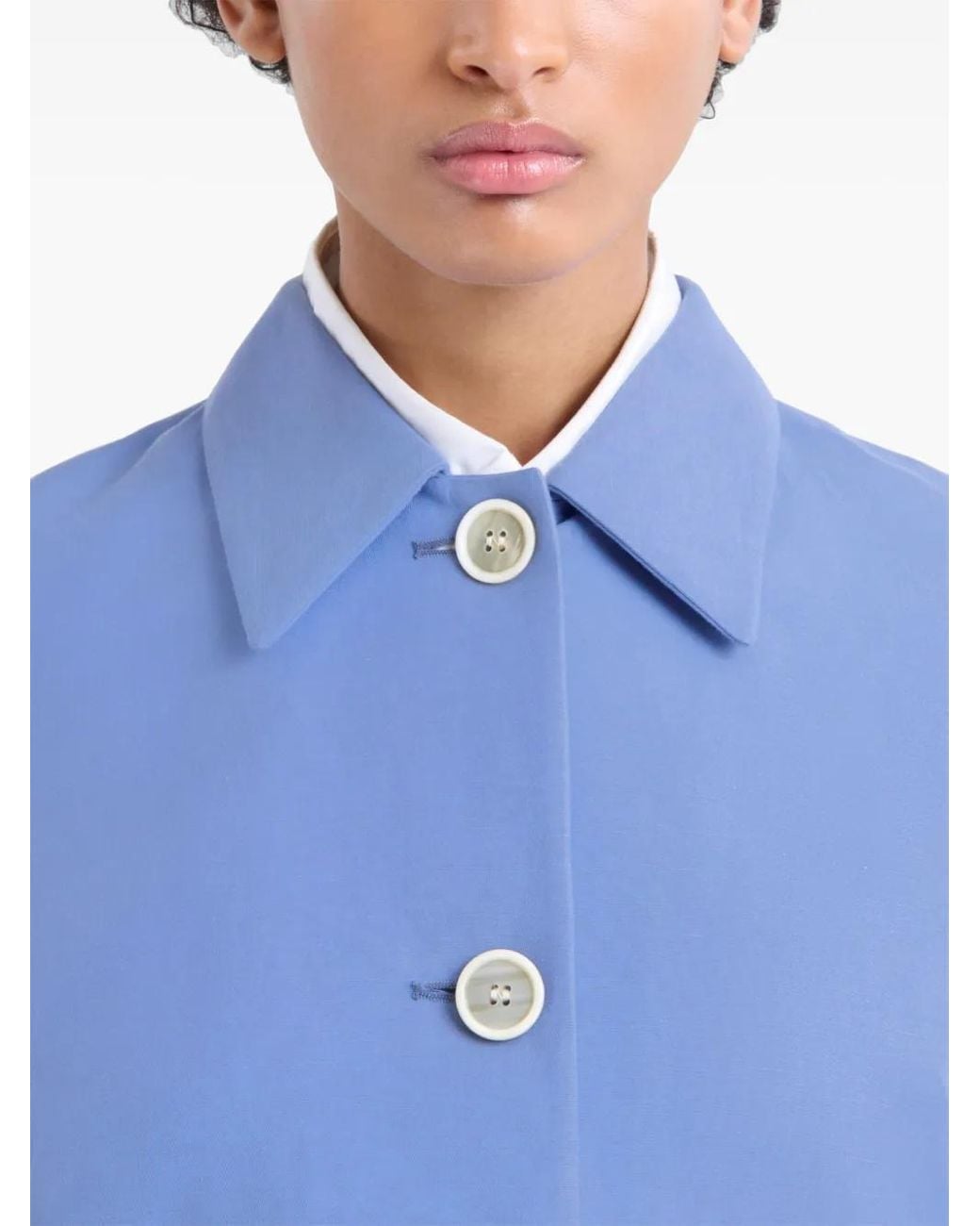 Marni Blue Cotton Cropped Jacket