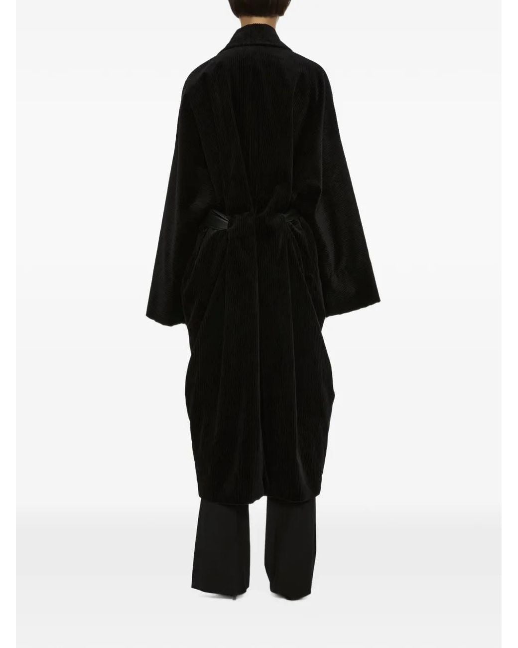 Christopher Esber Black Manor Belted Corduroy Coat