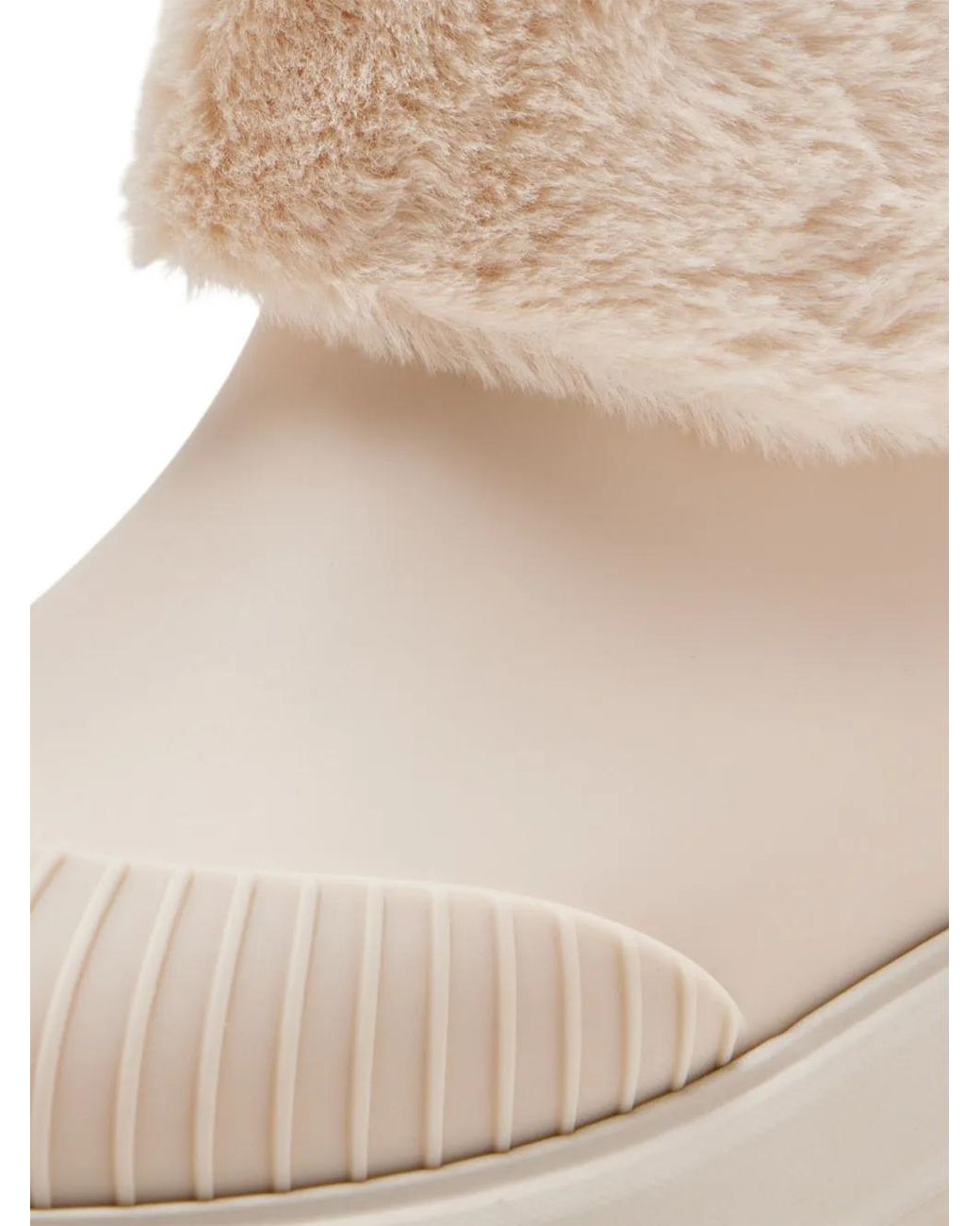 Melissa Natural Fur Ridged-Sole Boots