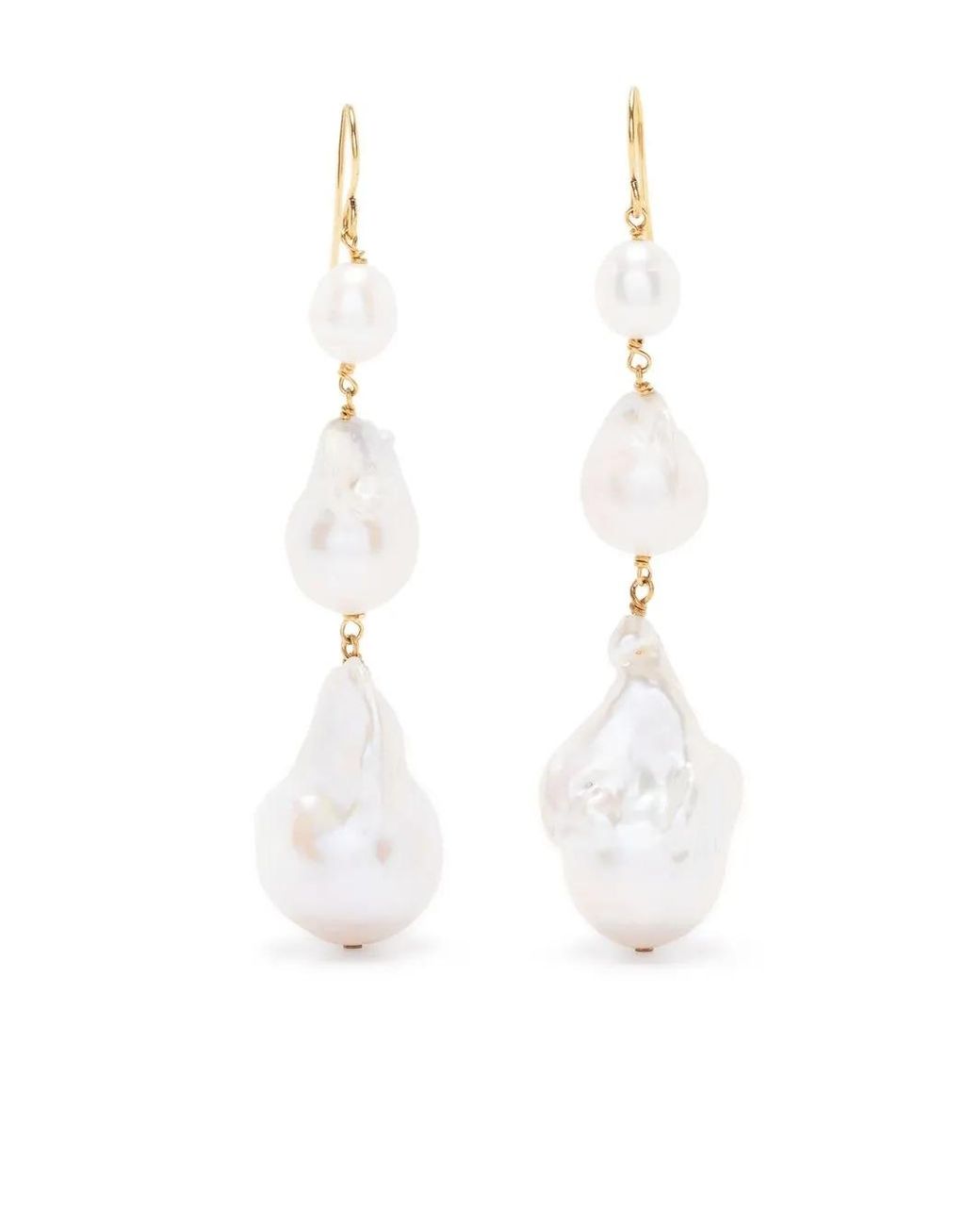 Pendientes Largos Jil Sander de color White