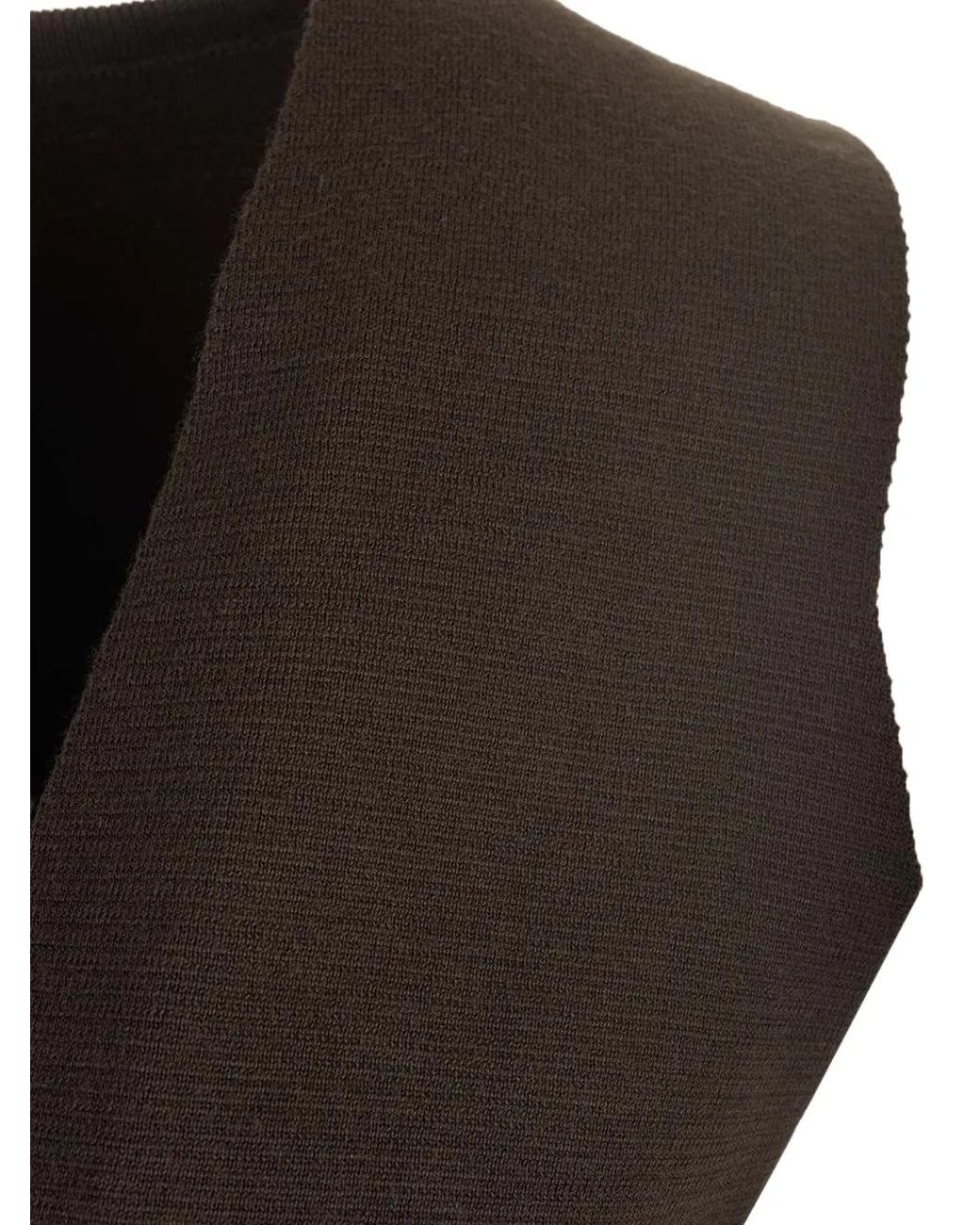 Al Duca D'aosta Black Knitted Button-Up Gilet for men