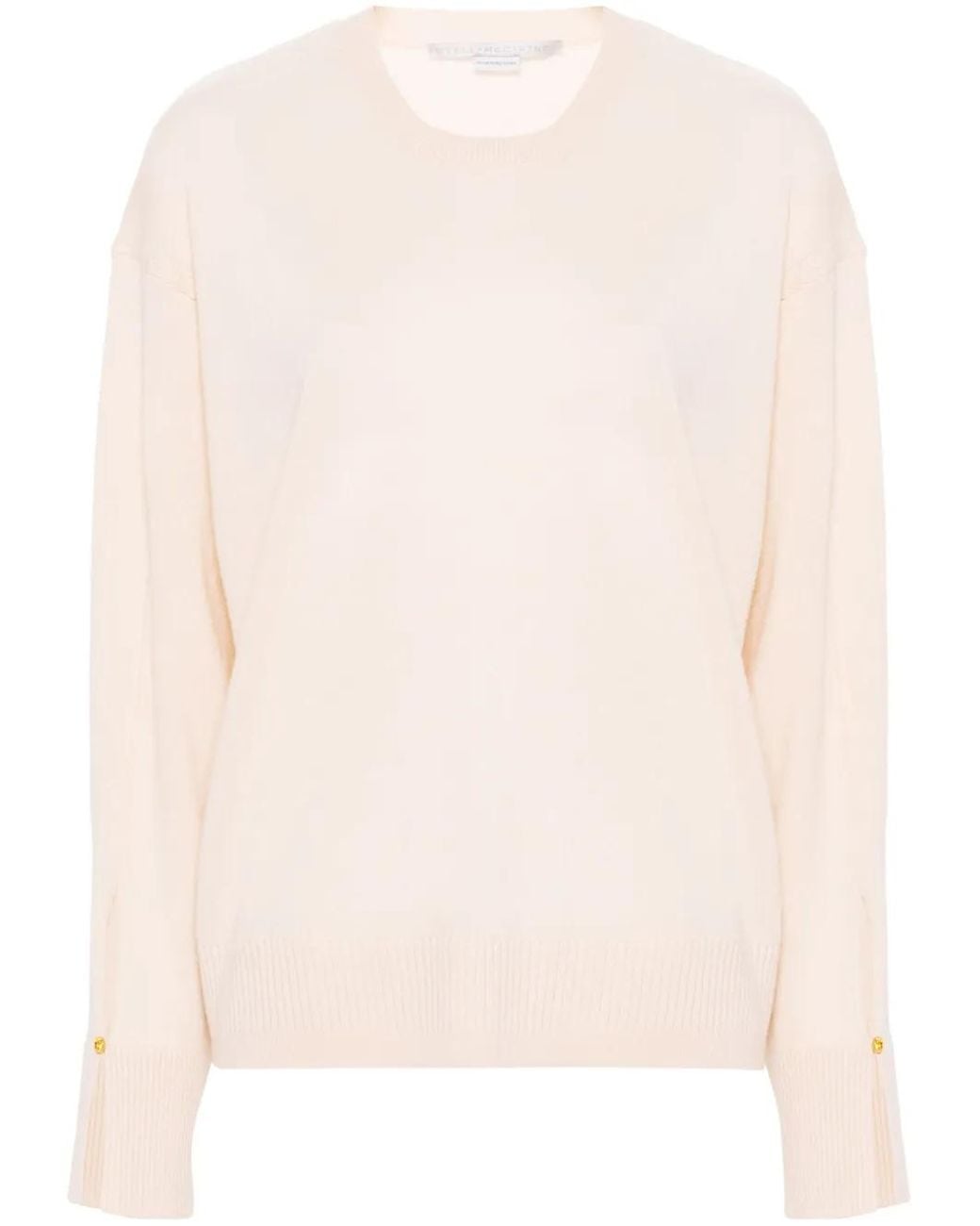 Stella McCartney Natural Crew-Neck Long-Sleeve Jumper