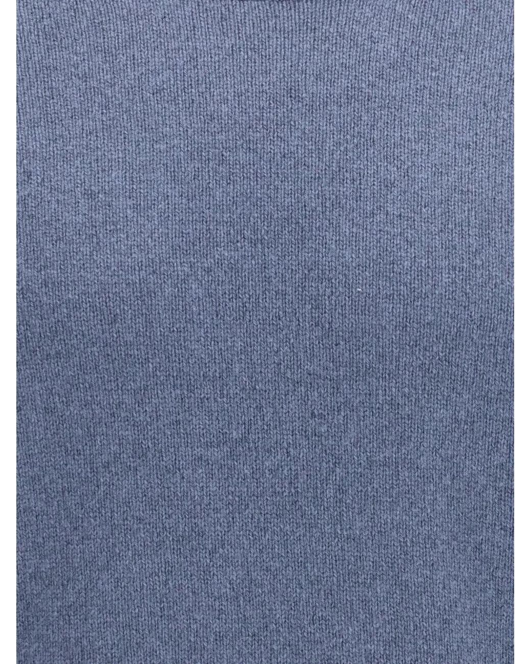 Piacenza Cashmere Blue Crew-Neck Cashmere Sweater for men
