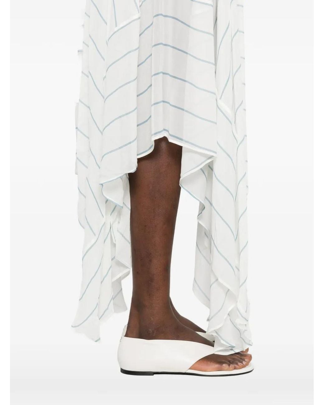 Bondi Born Gestreepte Maxi-Rok in het White