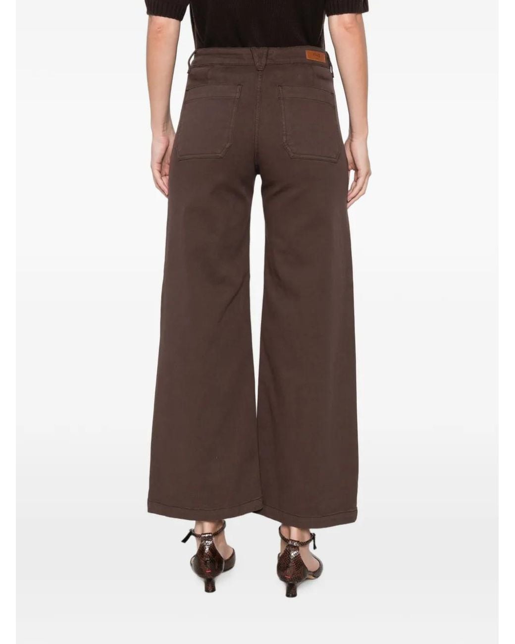 Five Jeans Brown Lucia Wide-Leg Trousers