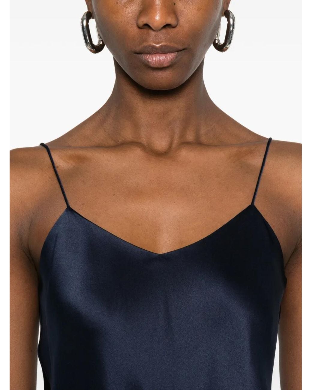 IVORY PARIS Blue Spaghetti-Strap Tank Top