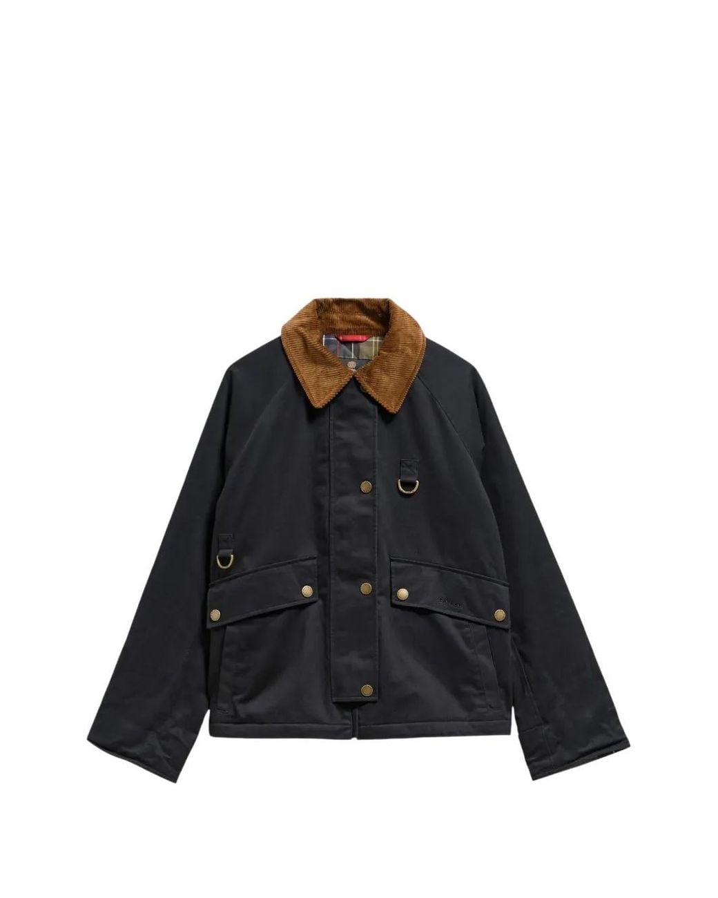 Barbour Black Daphne Corduroy-Collar Jacket