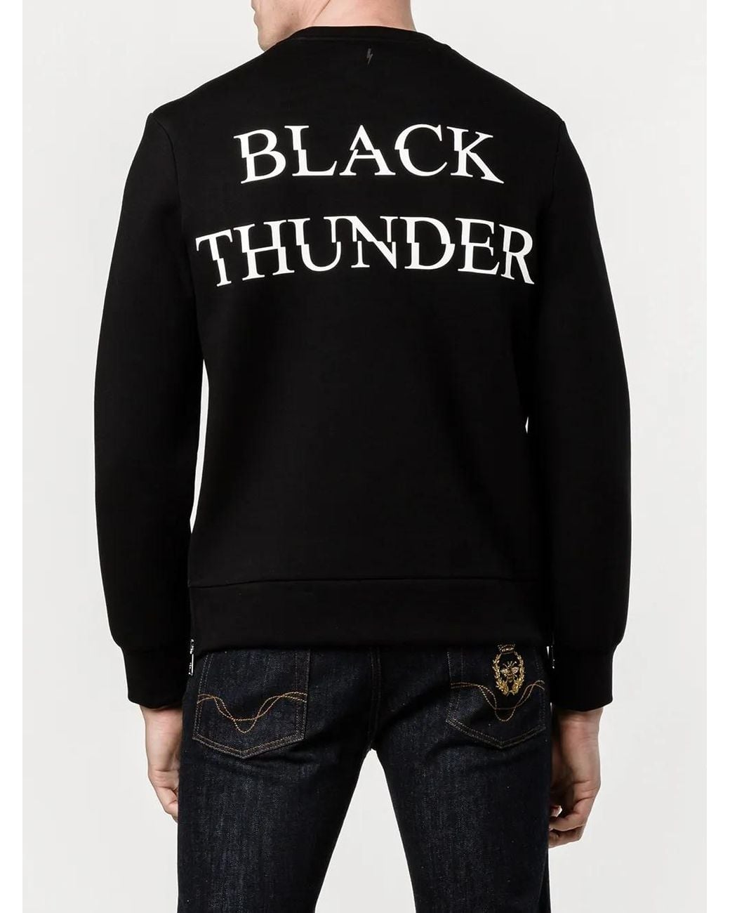 Neil Barrett Black Lightning-Bolt Print Sweater for men