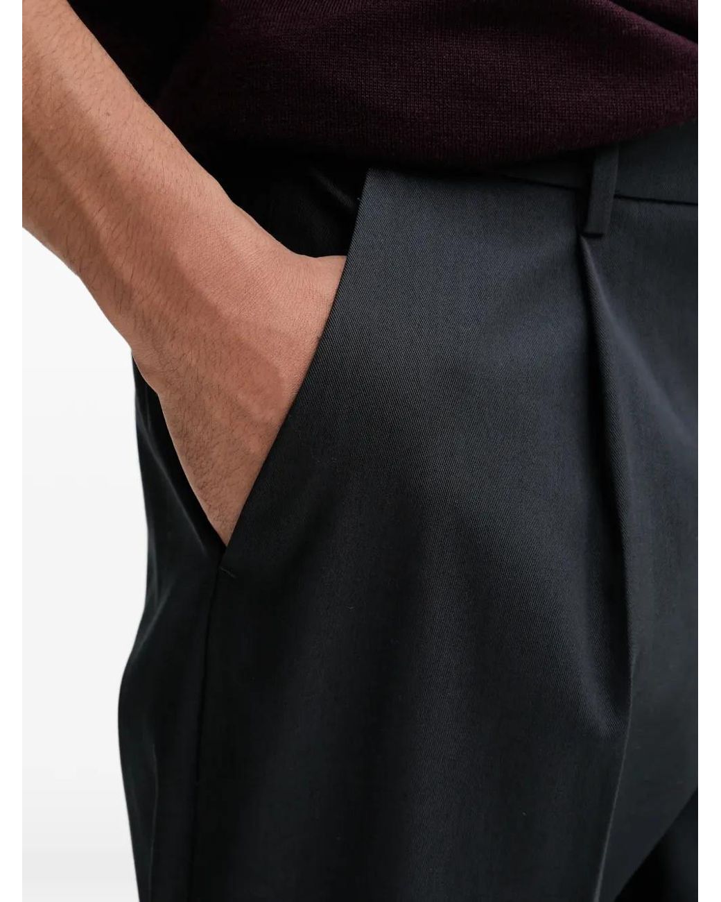 Barena Black Pantalon À Design Plissé for men