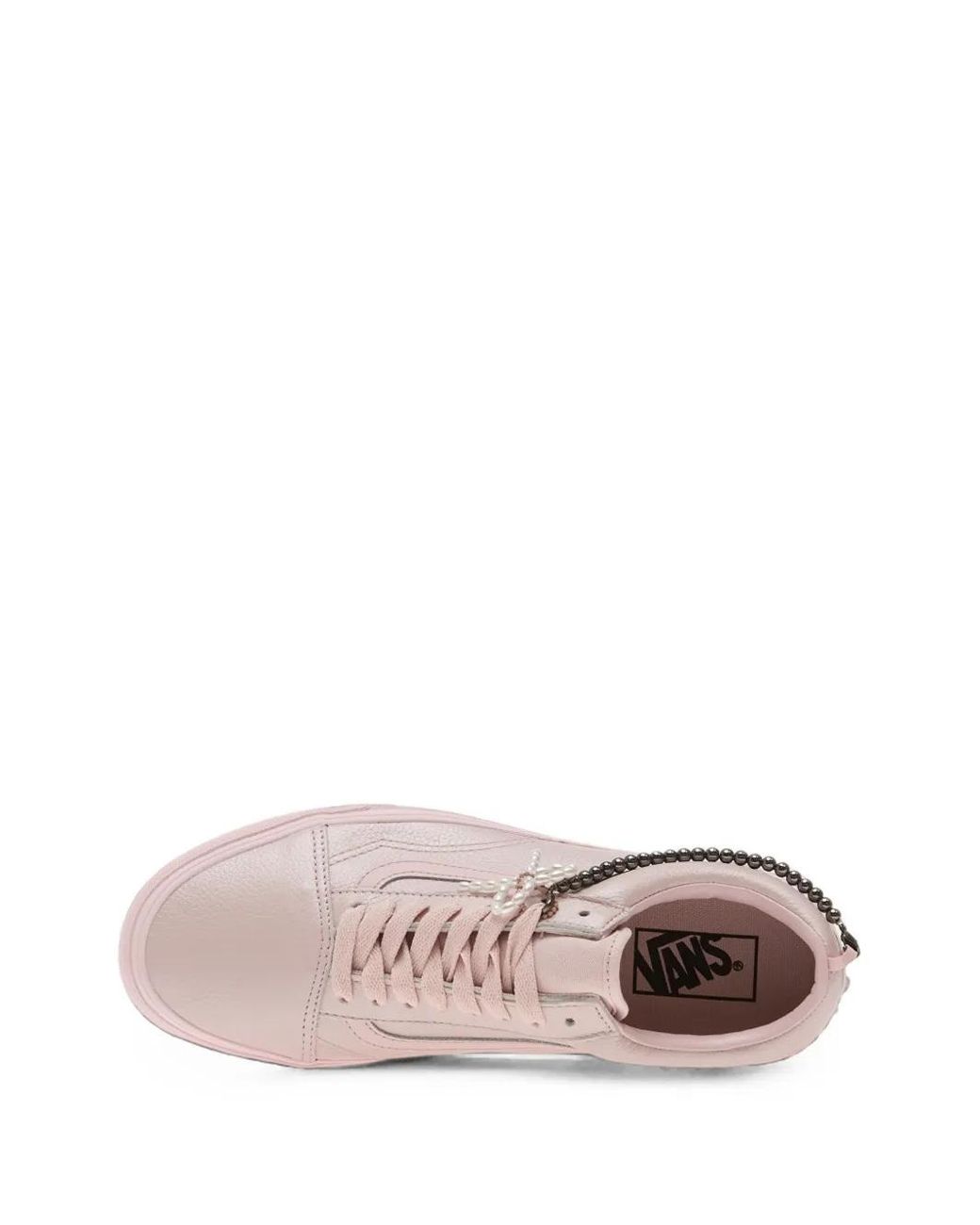 Vans Pink Old Skool Bead-Embellished Side-Stripe Sneakers