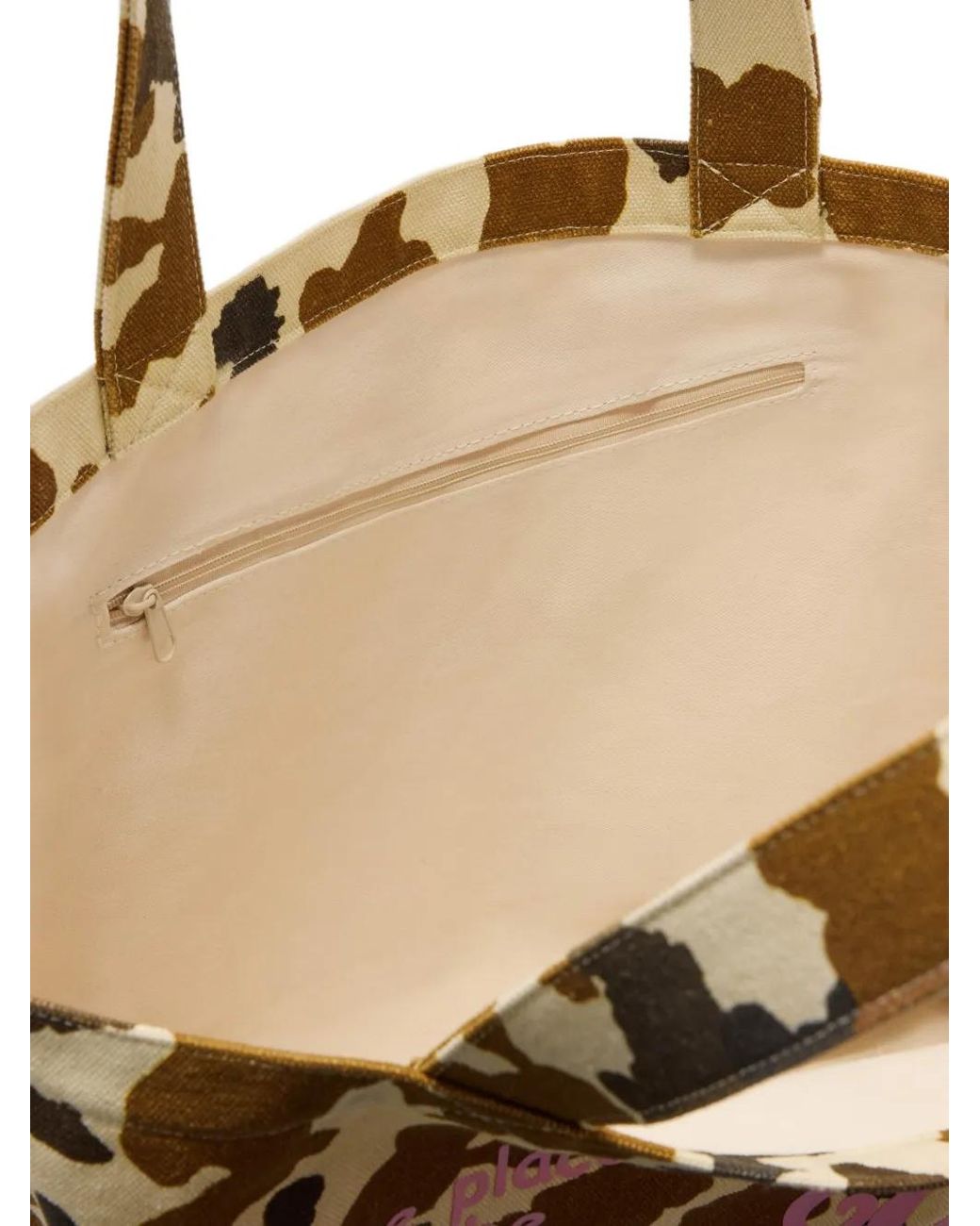 Mc2 Saint Barth Natural Essential Canvas Tote Bag With Hibiscus Print And Contrasting Logo