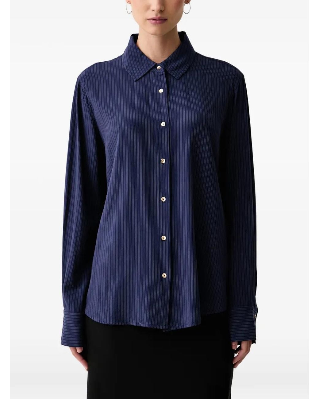 Benetton Blue Long-Sleeve Shirt