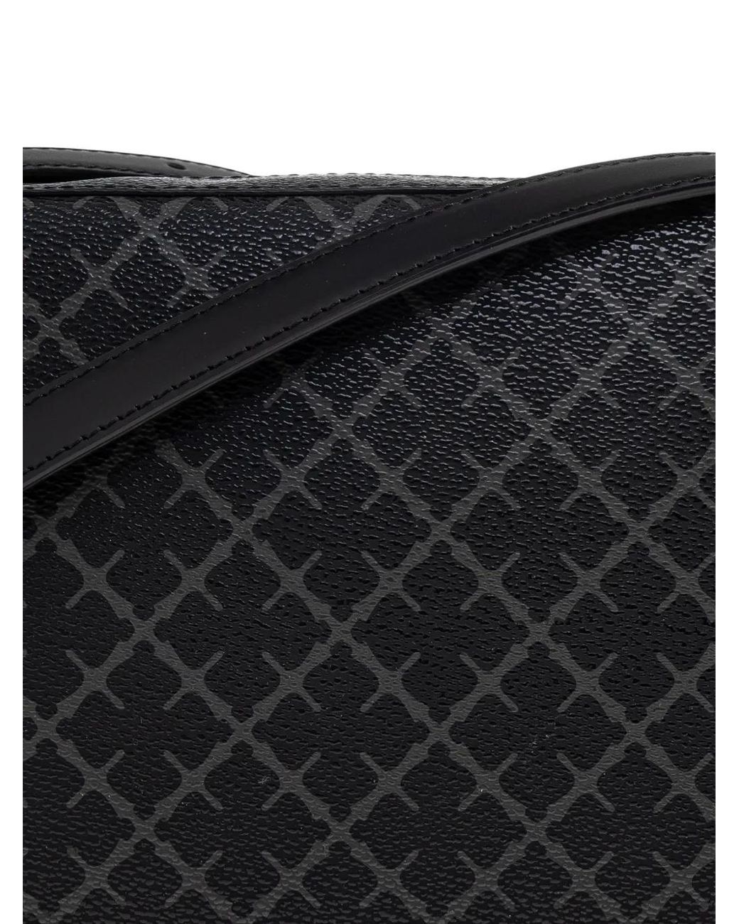 By Malene Birger Black Small Lolla Geometric-Pattern Cross Body Bag