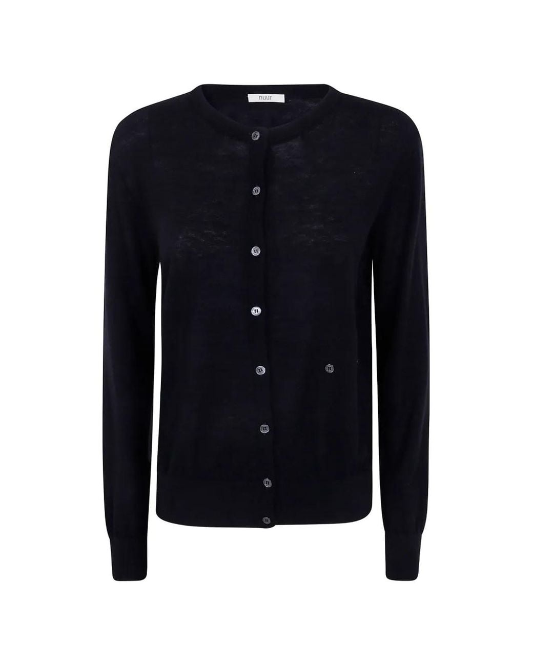 Nuur Blue Cardigan À Boutonnière