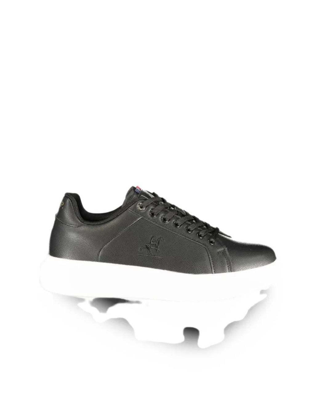 U.S. Grand Black Low-Top Chunky-Sole Sneakers for men