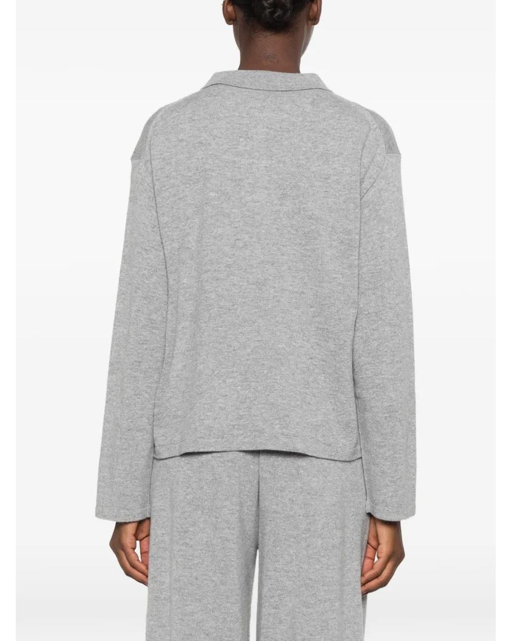 ELEH Gray Button-Down Sweater