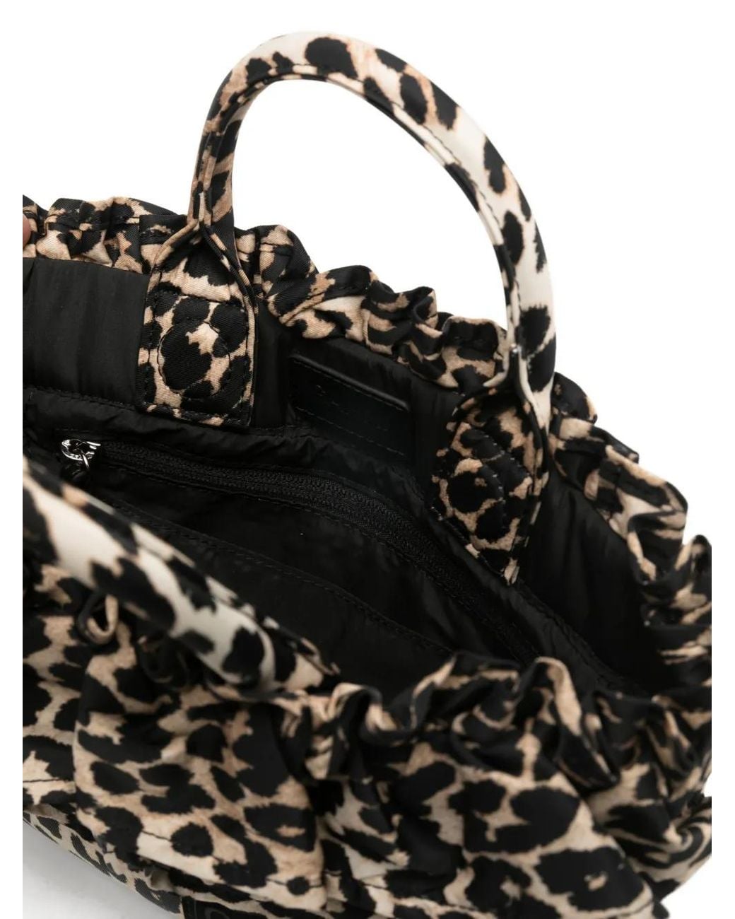 Ganni Black Nylon Mini Tote Bag