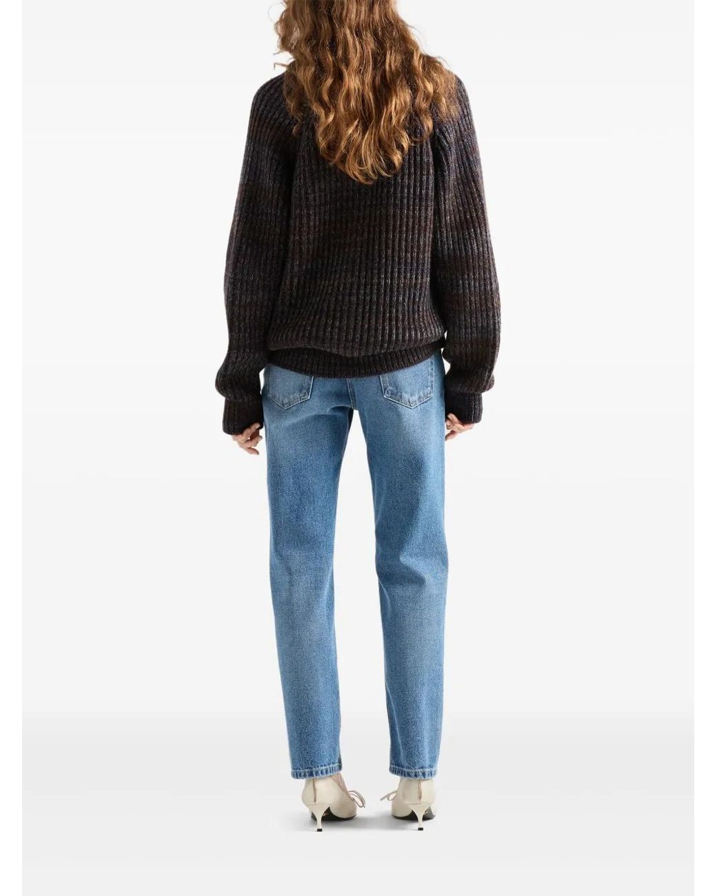 Prada Blue Straight-Leg Denim Jeans