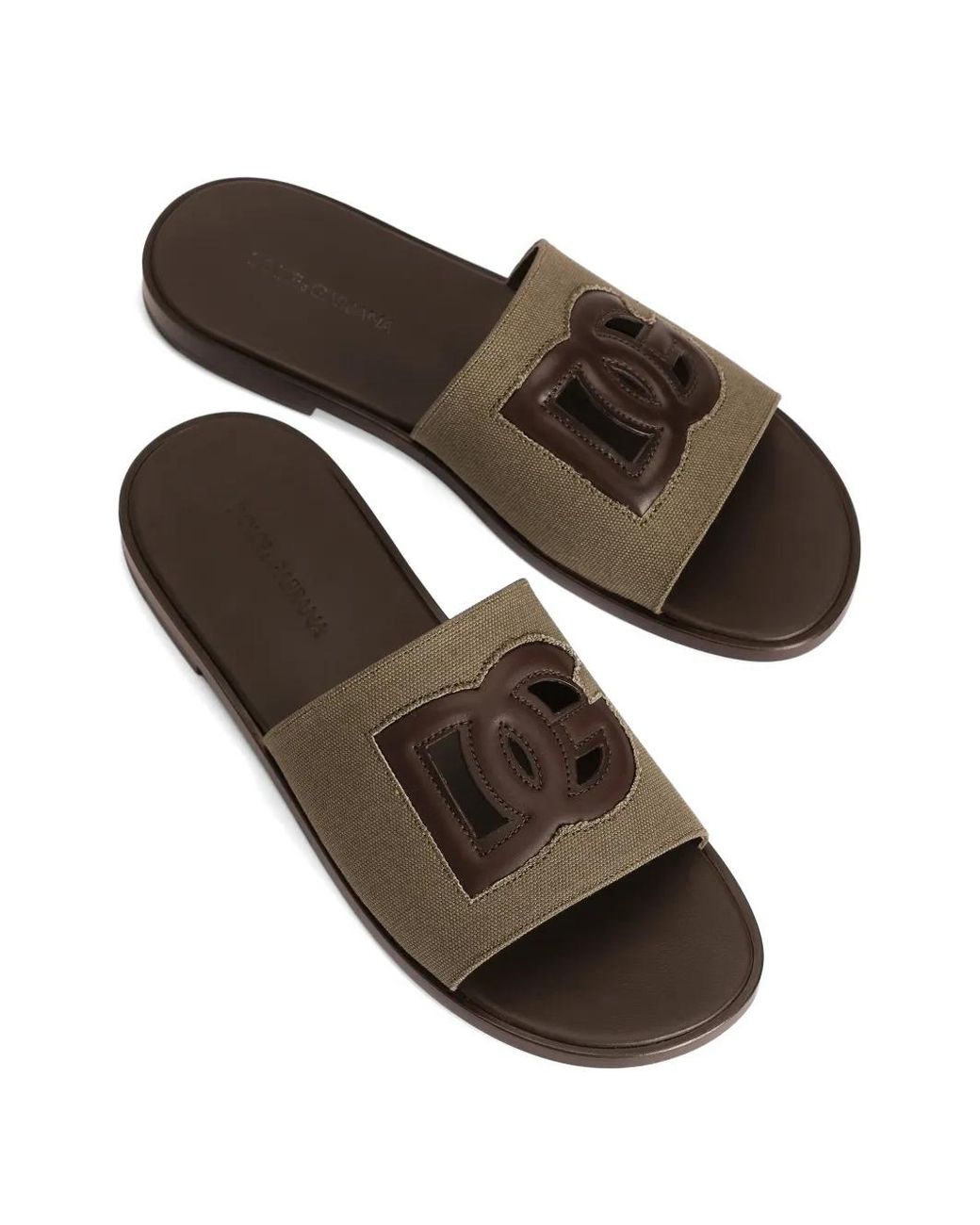 Dolce & Gabbana White Dg Light Denim Sandals for men