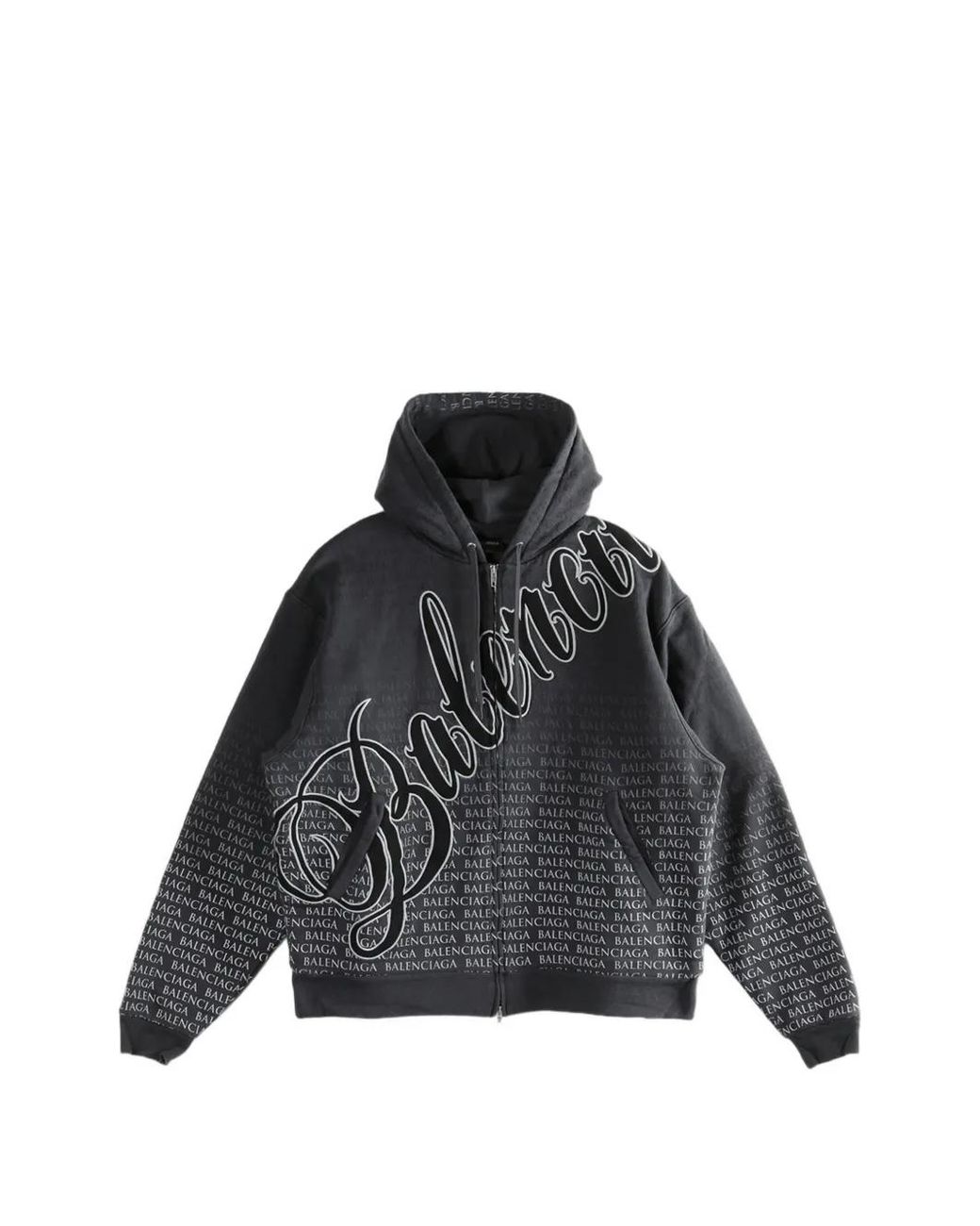 Balenciaga Logo-Detail Zip-Fastening Hoodie in Black for Men | Lyst Balenciaga Logo-Detail Zip-Fastening Hoodie in Black for Men | Lyst