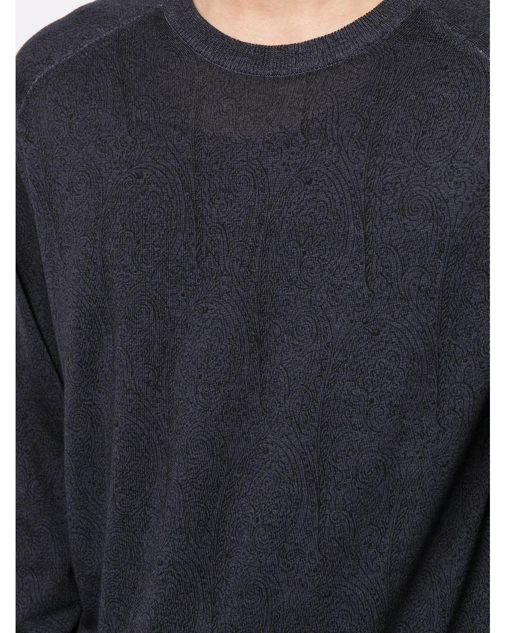 Etro Blue Chunky Knit Sweater for men