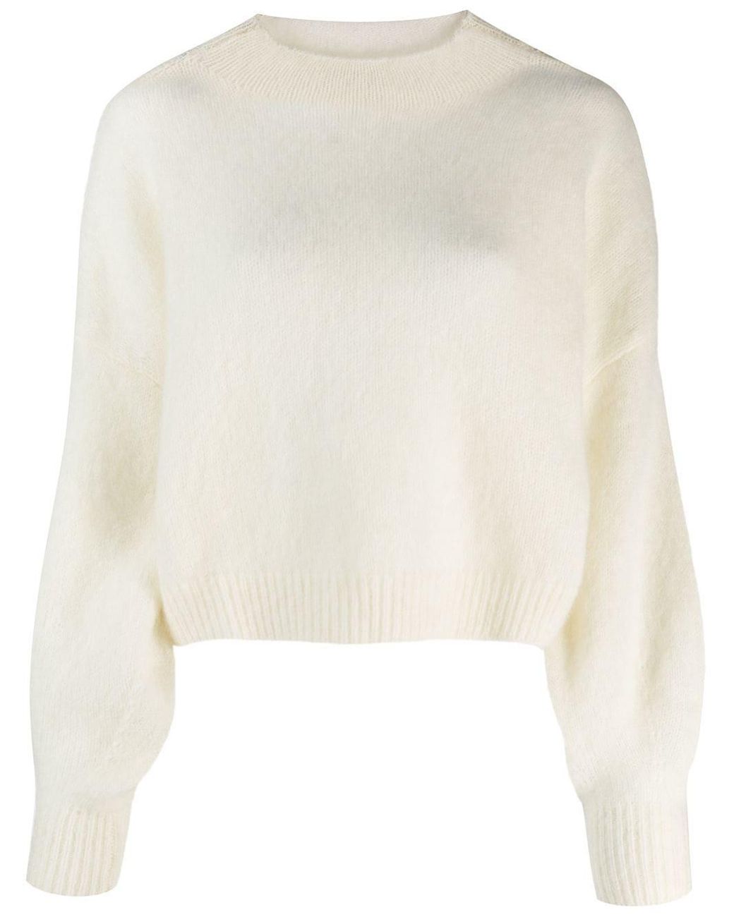 Zimmermann Wool High Neck Sweater in White - Lyst