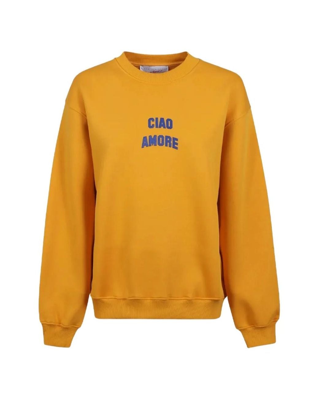 Giada Benincasa Yellow Ciao Amore Crew-Neck Sweatshirt