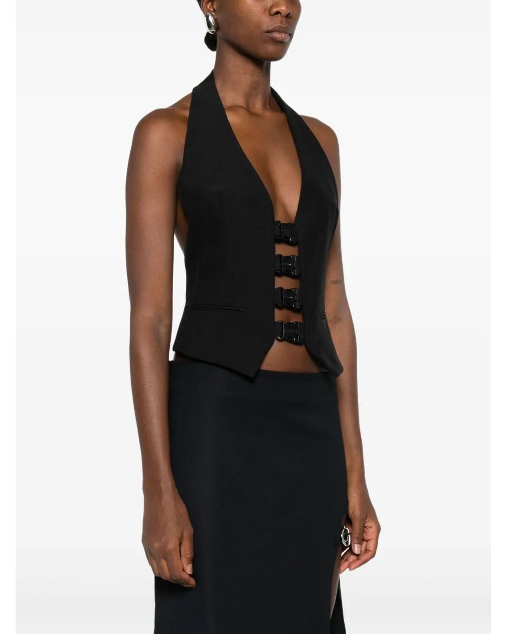 Coperni Black Buckle-Fastening Waistcoat