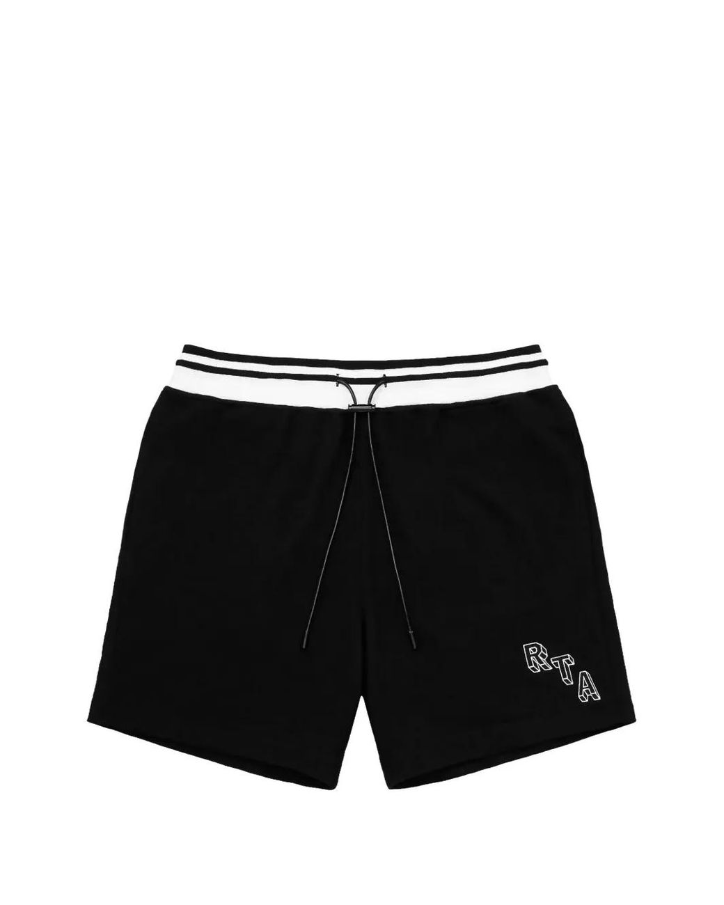RTA Black Peyton Logo-Print Shorts for men