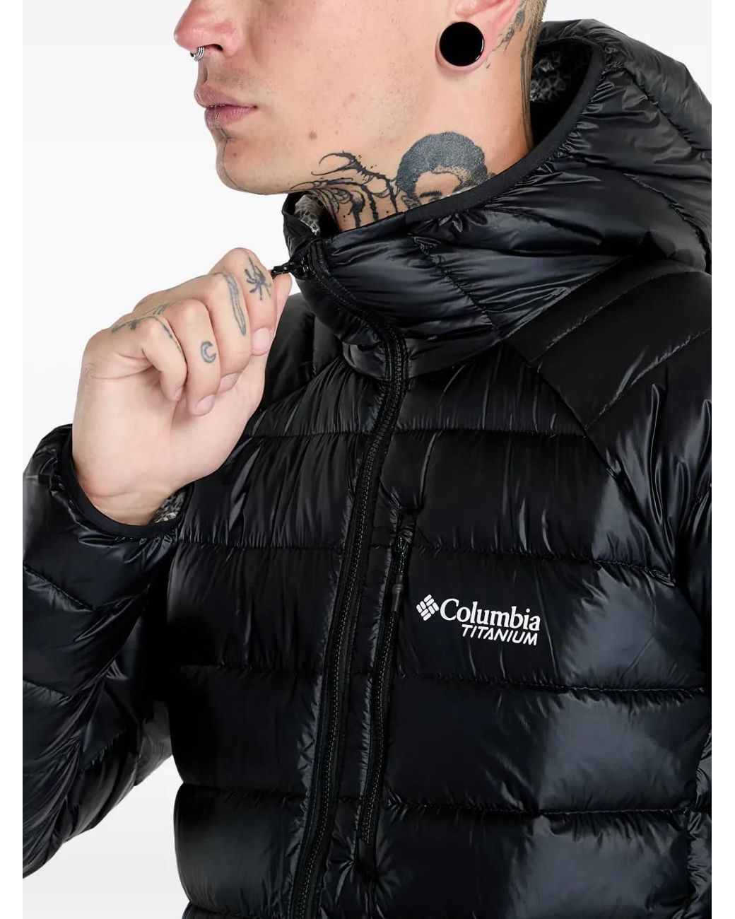 Columbia Black Doudoune À Logo Imprimé for men