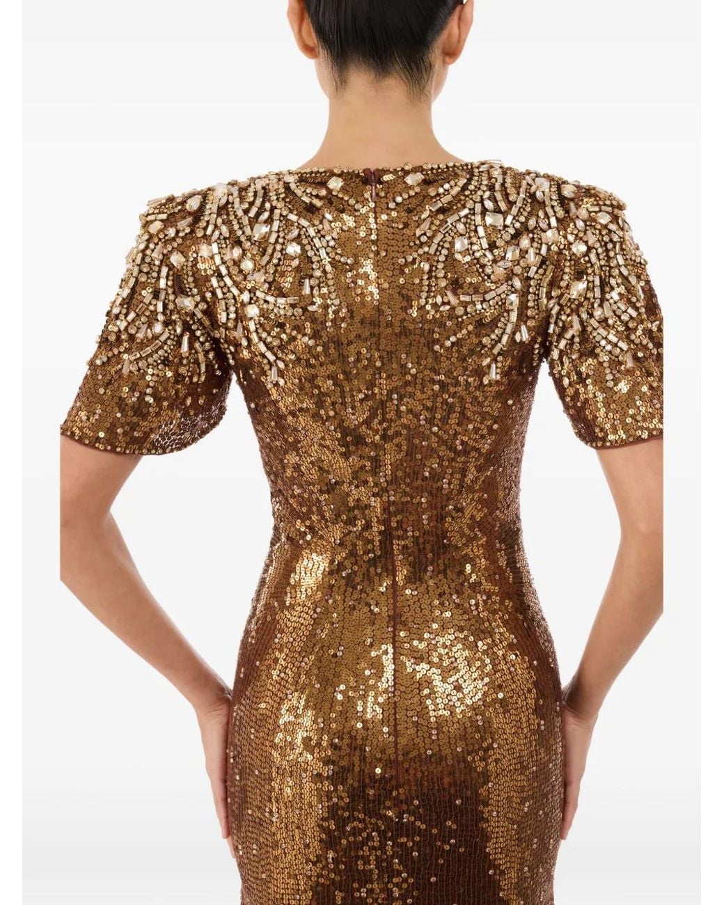 Jenny Packham Natural Manon Maxi Dress