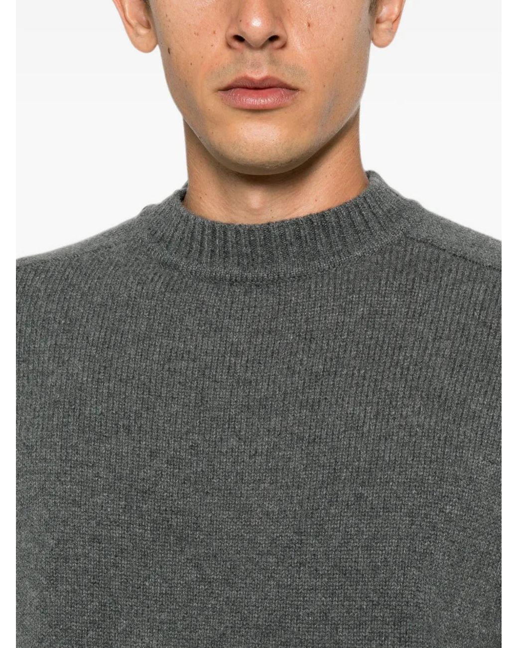 Extreme Cashmere Gray Bourgeois Ribbed-Knit Sweater