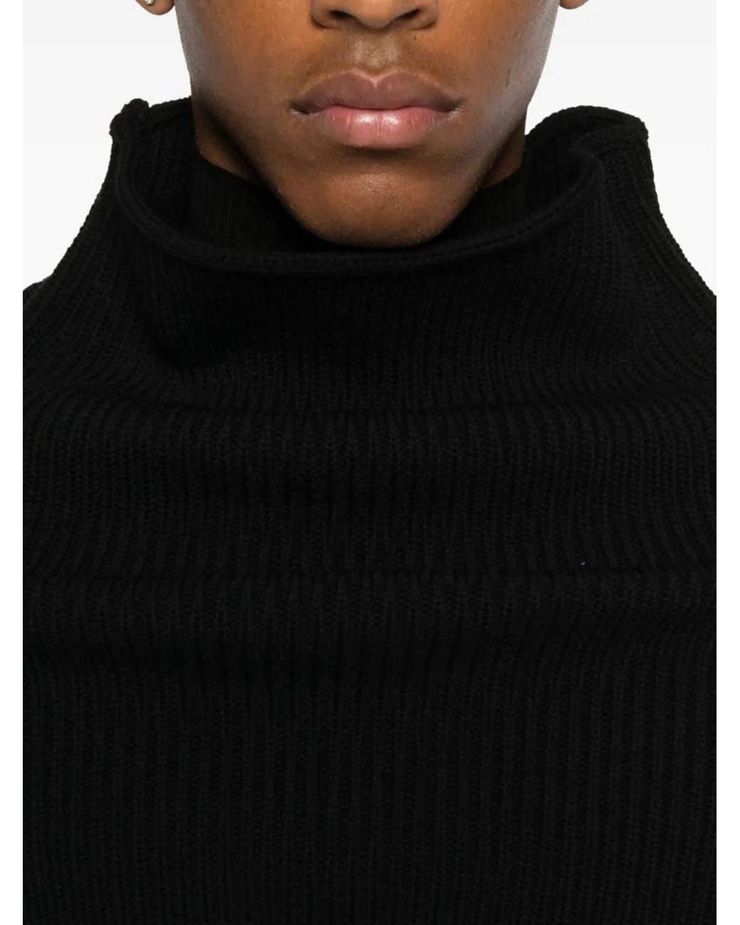 Rick Owens Black Knitted Skirt for men