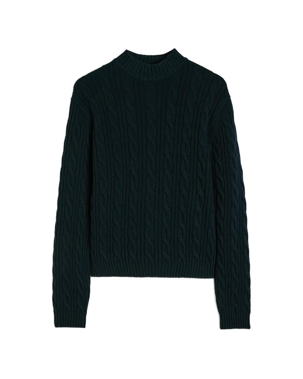 Jil Sander Black Wool Mock-Neck Sweater for men