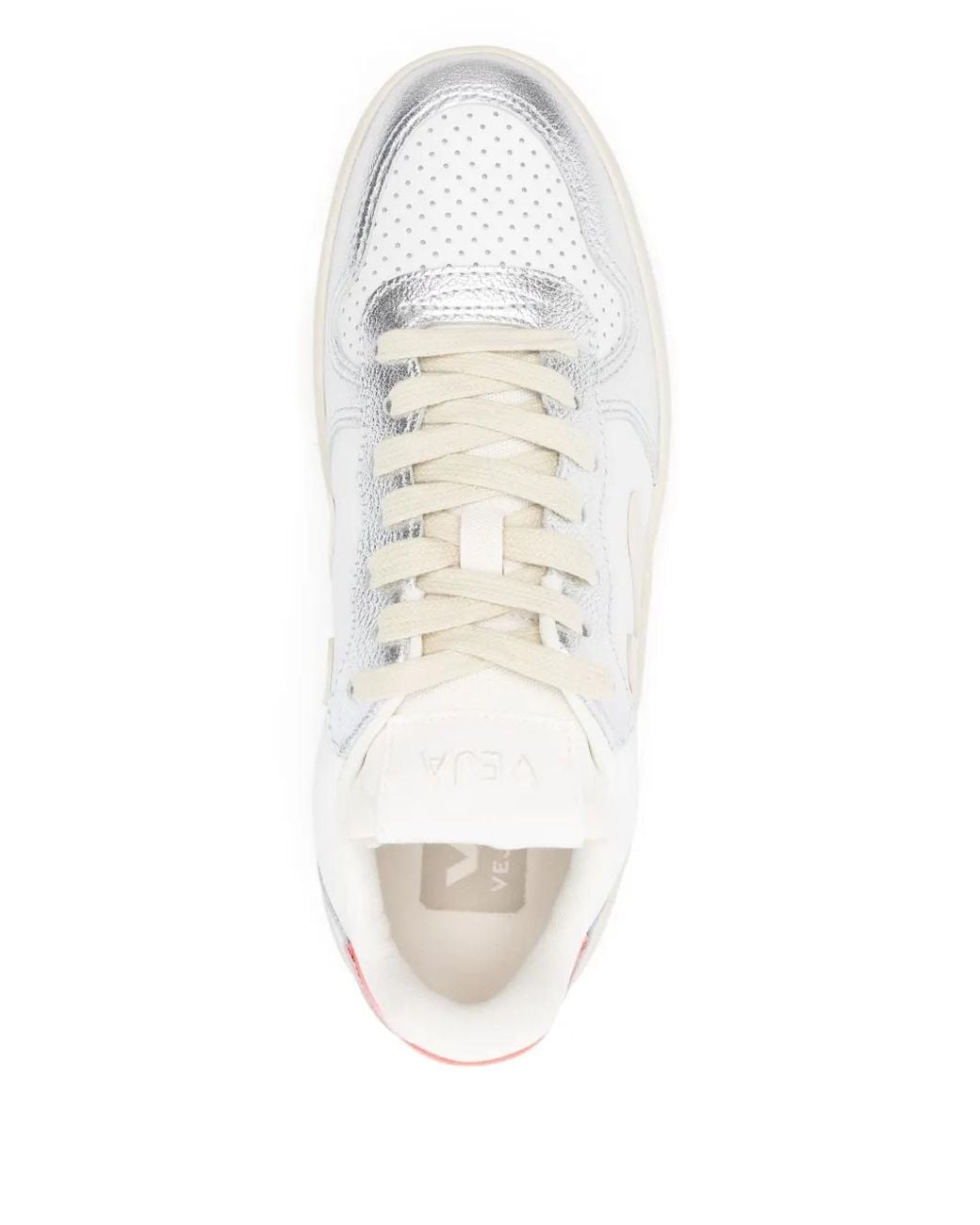 Veja White V-10 Leather Sneakers