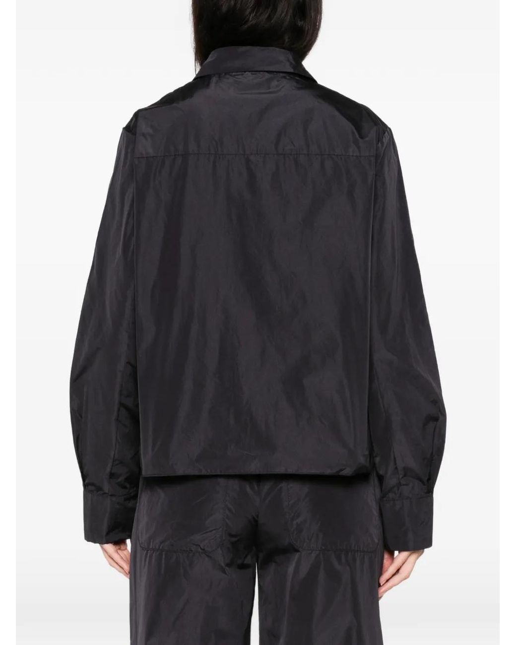 Susanne Bommer Black Patch-Pocket Long-Sleeve Shirt