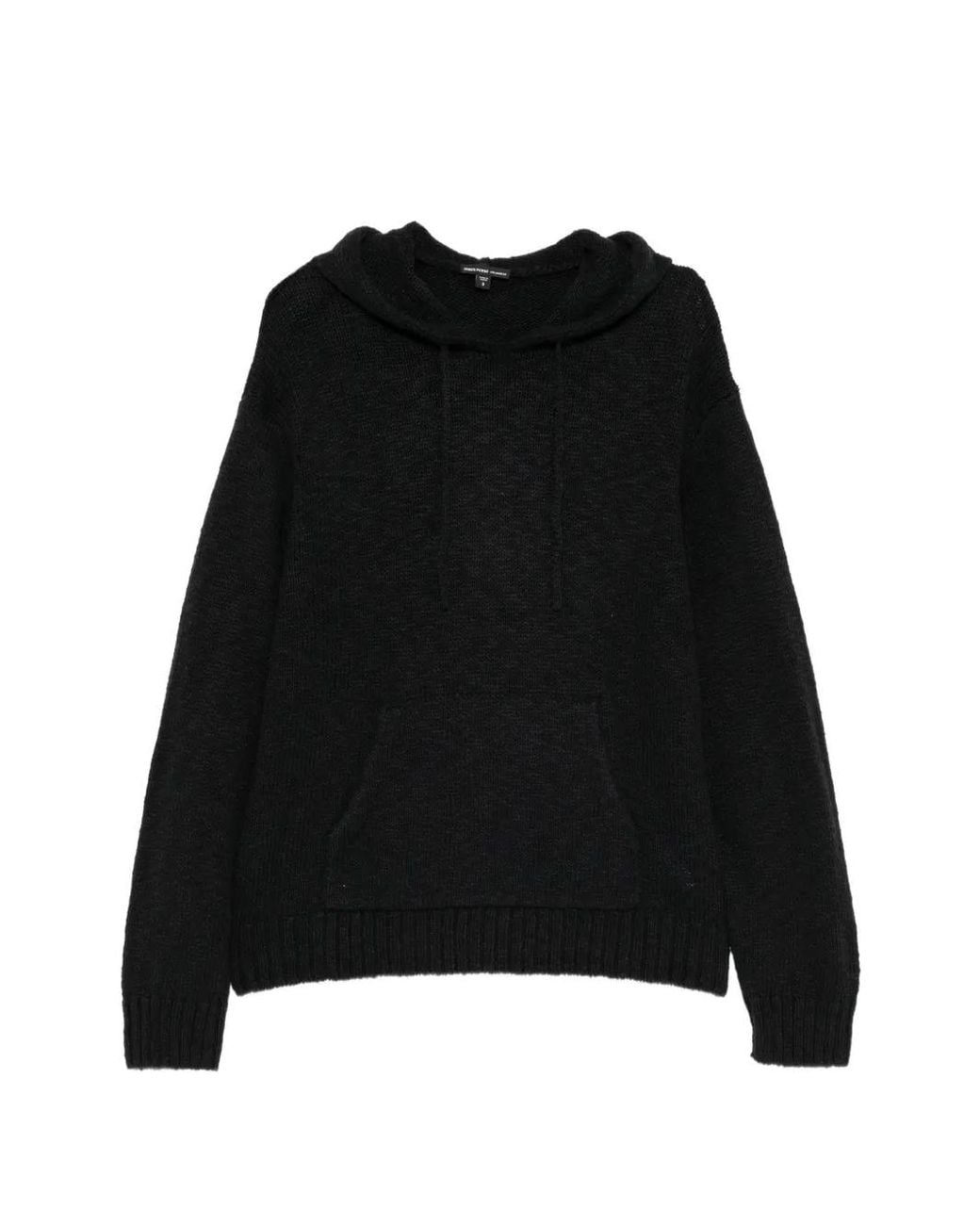 James Perse Black Cotton Linen Hoodie for men